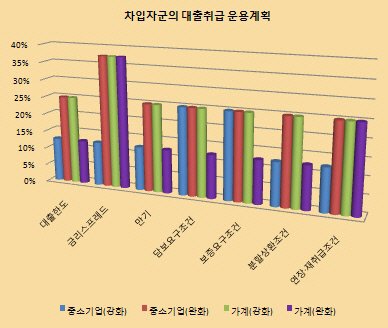 차입자군의 대출취급 운용계획