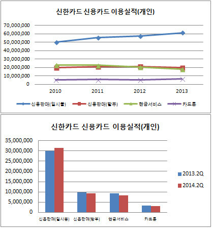 신한카드 개인 이용실적