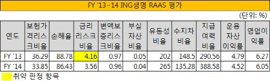 FY '13~14 ING생명 RAAS 평가