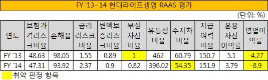 FY '13~14 현대라이프생명 RAAS 평가