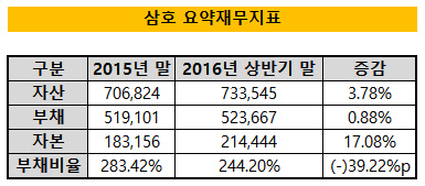 삼호 요약재무지표