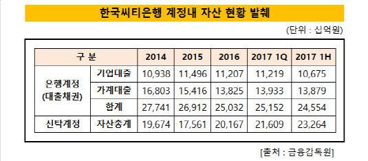 씨티은행_상반기_대출_신탁_자산