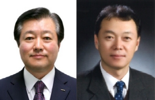 이영구 음료부문 대표와 김태환 주류부문 대표(왼쪽부터)